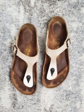 BIRKENSTOCK Women's Gizeh Thong Sandals Pearl Cream